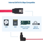 Cable Matters 3-Pack 90 Degree Right-Angle SATA III Cable