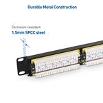 Cable Matters [UL Listed] Rackmount or Wallmount 24-Port Cat6 RJ45 Patch Panel