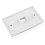 Cable Matters [UL Listed] 10-Pack Wall Plate with 1-Port Keystone Jack in White