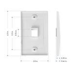 Cable Matters [UL Listed] 10-Pack Wall Plate with 1-Port Keystone Jack in White