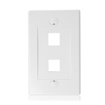 Cable Matters [UL Listed] 10-Pack Wall Plate with 2-Port Keystone Jack in White