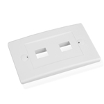 Cable Matters [UL Listed] 10-Pack Wall Plate with 2-Port Keystone Jack in White