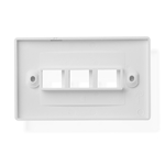 Cable Matters [UL Listed] 10-Pack Wall Plate with 3-Port Keystone Jack in White