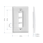 Cable Matters [UL Listed] 10-Pack Wall Plate with 3-Port Keystone Jack in White