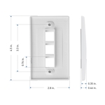 Cable Matters [UL Listed] 10-Pack Wall Plate with 3-Port Keystone Jack in White