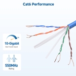Cable Matters [UL Listed] Riser Rated (CMR) Cat6 Bulk Ethernet Cable 1000 Feet