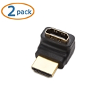 Cable Matters 2-Pack 270 Degree Right Angle HDMI Adapter