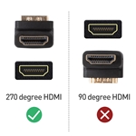 Cable Matters 2-Pack 270 Degree Right Angle HDMI Adapter