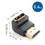 Cable Matters 2-Pack 90 Degree Right Angle HDMI Adapter