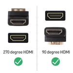 Cable Matters Combo Pack 270 Degree and 90 Degree Right Angle HDMI Adapter