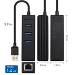 Cable Matters 3-Port USB 3.0 Hub with Gigabit Ethernet