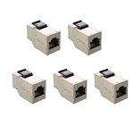 Cable Matters [UL Listed] 5-Pack RJ45 Shielded Cat6 Keystone Jack in-Line Couplers