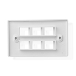 Cable Matters [UL Listed] 10-Pack Wall Plate with 6-Port Keystone Jack in White