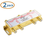 Cable Matters 2-Pack 6-Way 2.4 Ghz Balanced Coaxial Splitter