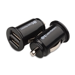 Cable Matters 2-Pack 10W/2A Mini Dual USB Car Charger in Black