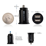 Cable Matters 2-Pack 10W/2A Mini Dual USB Car Charger in Black