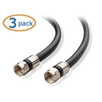 Cable Matters 3-Pack CL2 In-Wall Rated (CM) Quad Shielded RG6 Coaxial Patch Cable