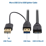 Cable Matters Micro USB 3.0 to USB Splitter Cable 20 Inches