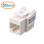 Cable Matters 50-Pack Cat6 RJ45 Keystone Jack and Punch-Down Stand