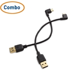 Cable Matters Combo-Pack Right Angle and Left Angle USB 2.0 Cables 6 Inches