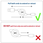 Cable Matters 2-Pack Retractable Micro USB 2.0 Cable - 2.5 Feet