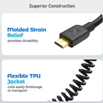 Cable Matters 2-Pack Coiled Micro USB 2.0 Cable 2-4 Feet