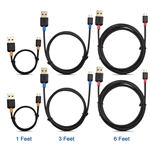 Cable Matters 6-Pack USB 2.0 to Micro USB Cable 1, 3, 6 Feet