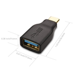 Cable Matters 2-Pack USB-C to USB 3.0 Adapter in Black