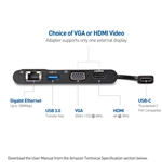 Cable Matters USB-C Multiport Adapter with 4K HDMI or VGA, USB 3.0 and Gigabit Ethernet