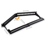 Cable Matters 24-Port Keystone Jack Blank 19&rdquo; Angled Patch Panel
