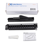 Cable Matters 24-Port Keystone Jack Blank 19&rdquo; Angled Patch Panel