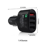 Cable Matters 54W/9.6A 4-Port USB Car Charger with Certified Qualcomm Quick Charge 2.0 Technology