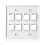 Cable Matters [UL Listed] 5-Pack 8-Port Keystone Wall Plate in White