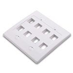 Cable Matters [UL Listed] 5-Pack 8-Port Keystone Wall Plate in White