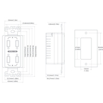 Cable Matters 4.8A 4-Port Charger Receptacle with Faceplate