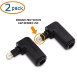 Cable Matters 2-Pack Right Angle Toslink Adapter