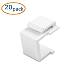 Cable Matters 20-Pack Blank Keystone Jack Inserts in White