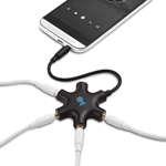 Cable Matters 5-Way Headphone Splitter with 5-Pack Audio Cables