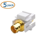 Cable Matters 5-Pack Gold-Plated BNC Keystone Jack Insert