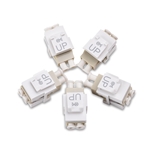 Cable Matters 5-Pack LC Duplex Multimode Fiber Keystone Jack in Ivory