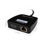 Cable Matters USB 3.0 to VGA Adapter with Gigabit Ethernet in Black