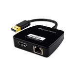 Cable Matters USB 3.0 to HDMI Adapter with Gigabit Ethernet in Black