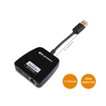 Cable Matters USB 3.0 to HDMI Adapter with Gigabit Ethernet in Black