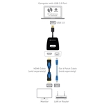 Cable Matters USB 3.0 to HDMI Adapter with Gigabit Ethernet in Black