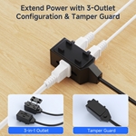 Cable Matters 2-Pack 16 AWG 2-Prong Extension Cord with Tamper Guard