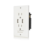 Cable Matters Tamper Resistant Duplex AC Outlet with 3.4A USB Charging
