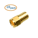 Cable Matters 10-Pack Coaxial F-Type Crimp Connector for RG6