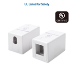 Cable Matters [UL Listed] 5-Pack 1-Port Keystone Jack Surface Mount Box in White