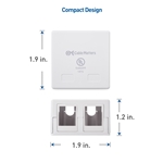 Cable Matters [UL Listed] 5-Pack 2-Port Keystone Jack Surface Mount Box in White