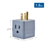 Cable Matters 3-Pack 3-Outlet Grounded Cube Wall Tap